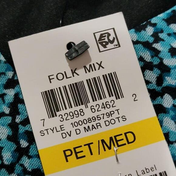 JM Collection Petite Dot-Print Overlay Top - Picture 3 of 3